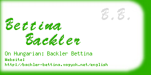 bettina backler business card